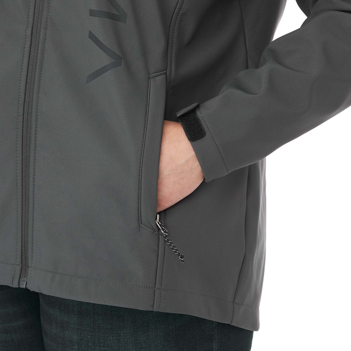 Maxson Waterproof Softshell Jacket for Women Transfer - Grey Storm - On Model Detail