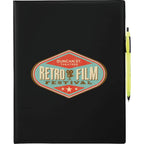 Maxx Padfolio with Refillable Notepad - Black - Front