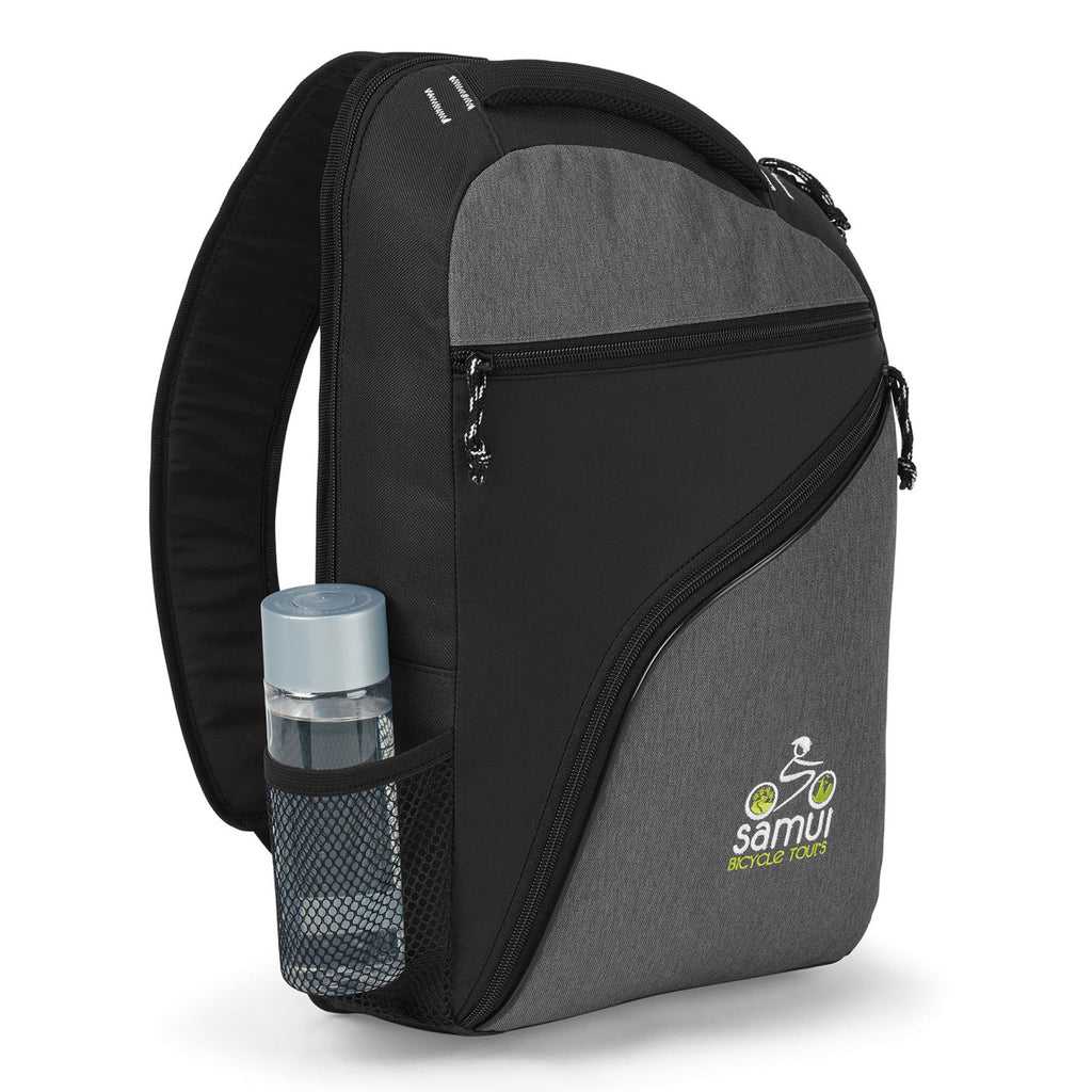 McKinley Laptop Sling Backpack, 15 Inch - Black-Heather Grey - View 1