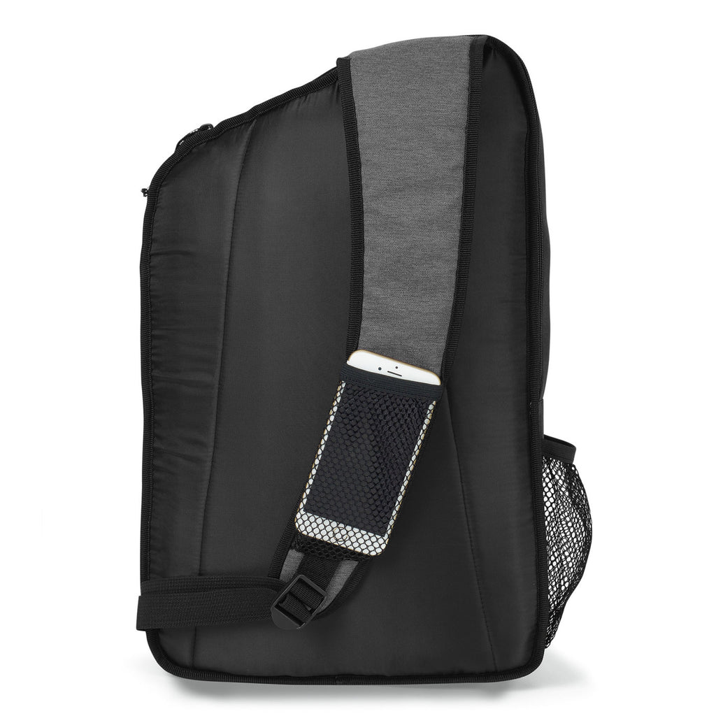 McKinley Laptop Sling Backpack, 15 Inch - Black-Heather Grey - View 2