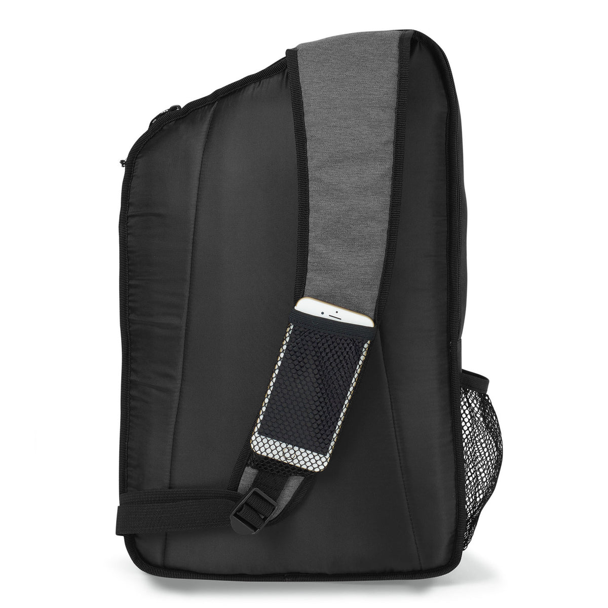 McKinley Laptop Sling Backpack, 15 Inch - Black-Heather Grey - View 2