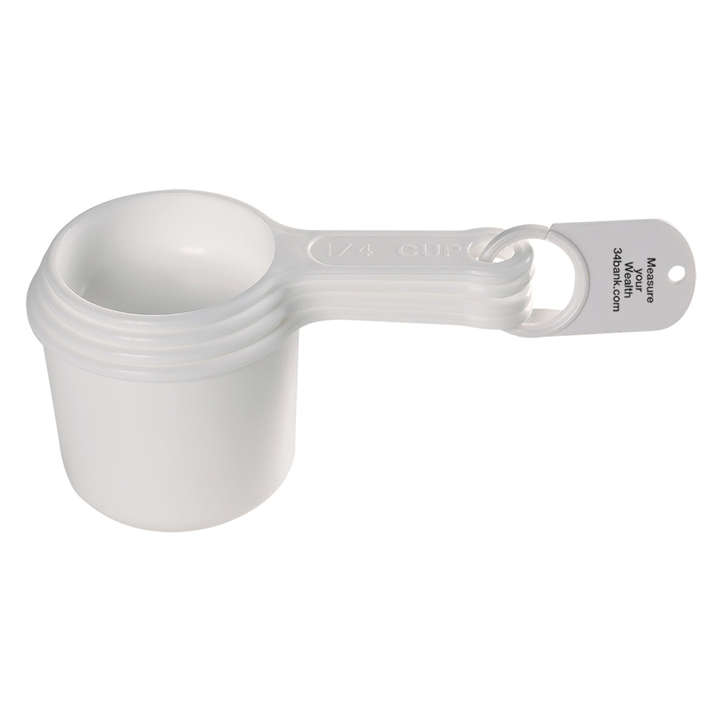 Measuring Cups, Set of Four - White - Pad Print