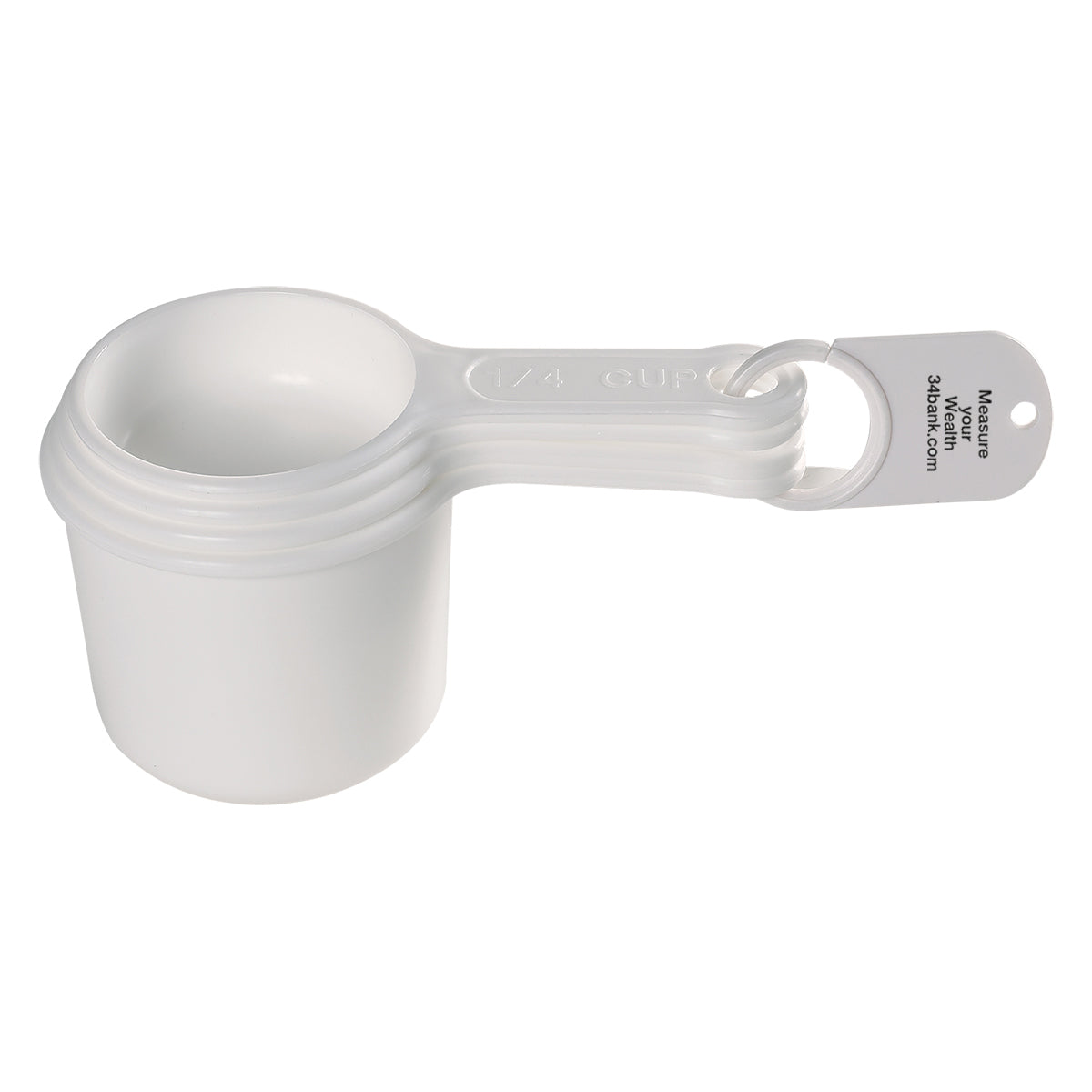 Measuring Cups, Set of Four - White - Pad Print