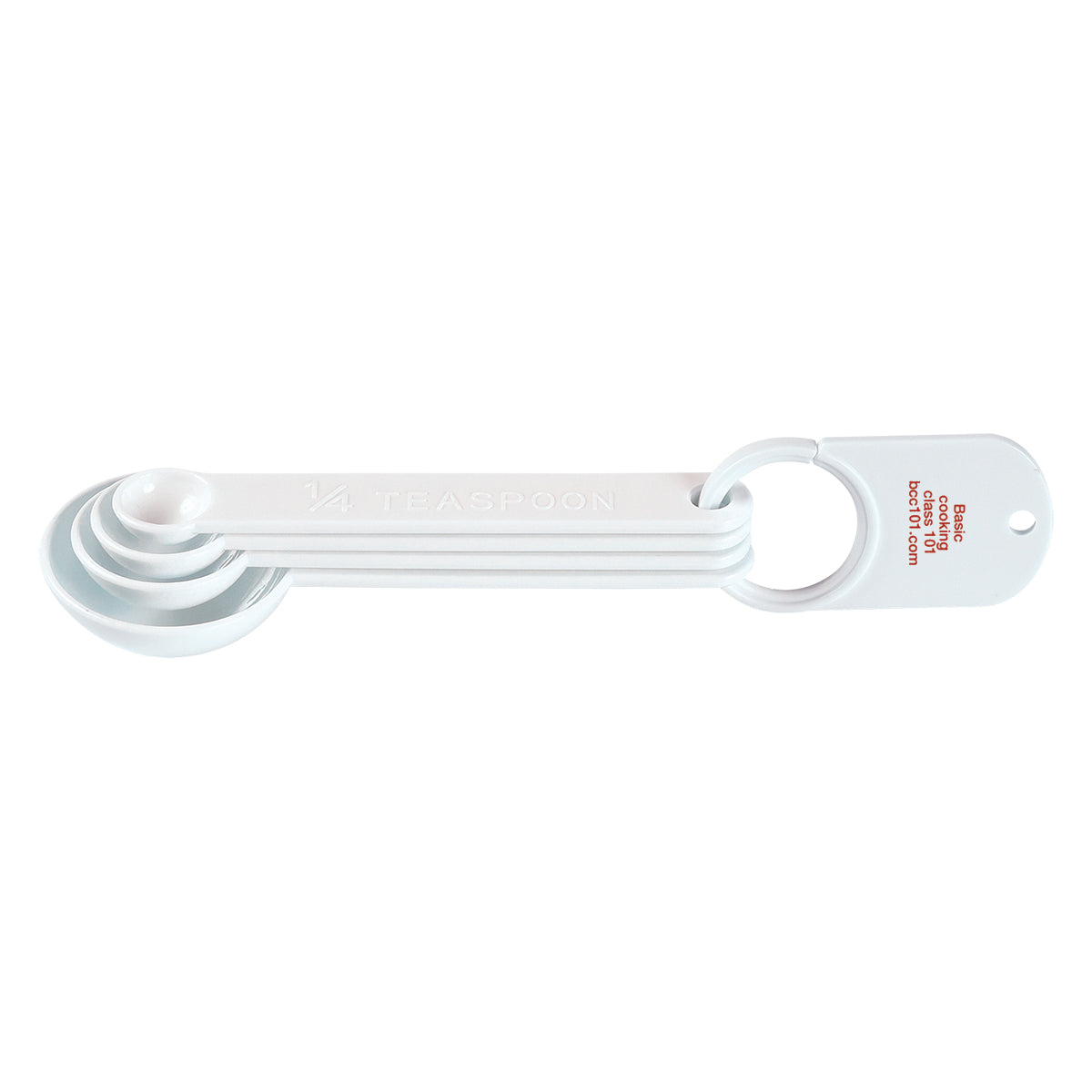 Measuring Spoons, Set of Four - White - Pad Print