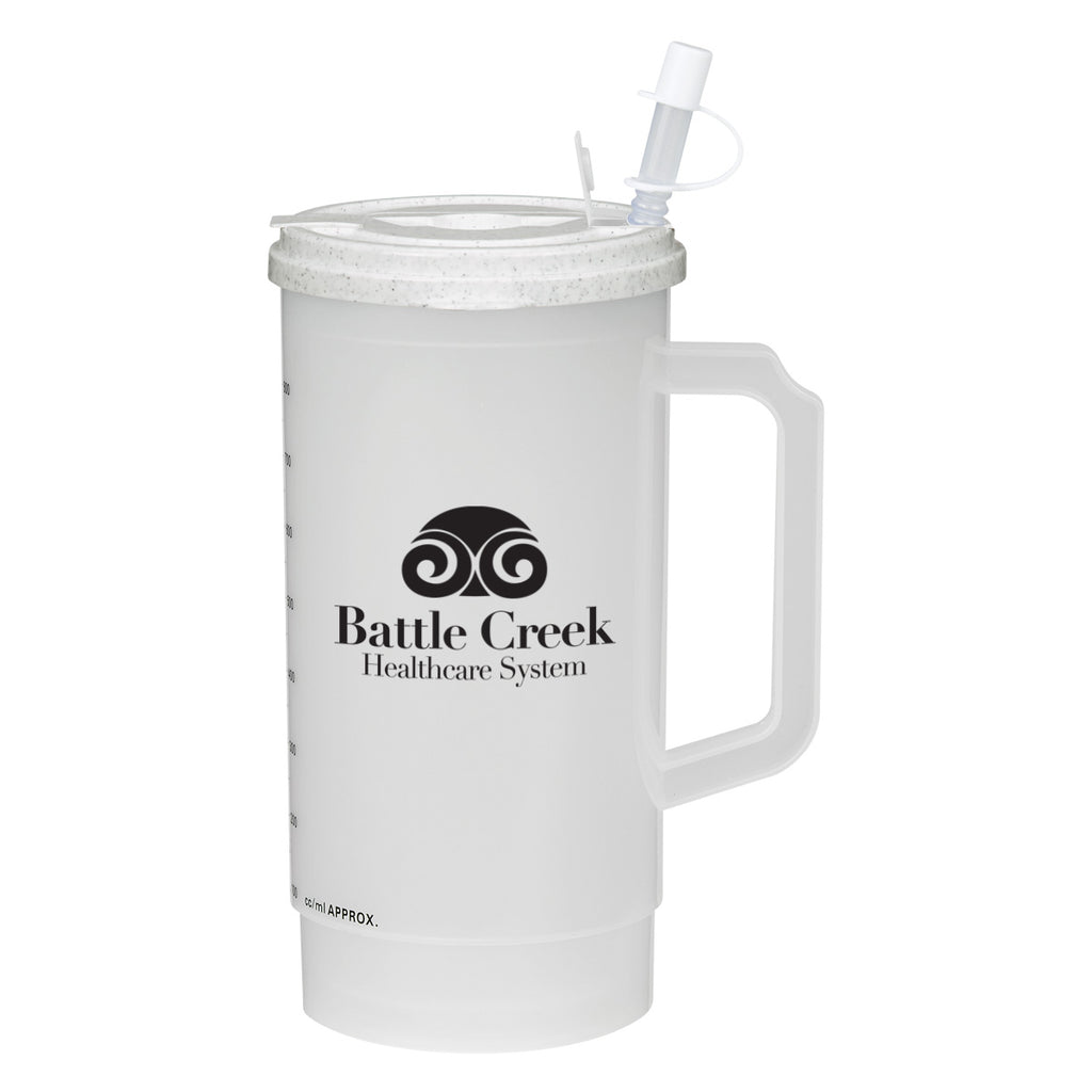 Medical Tumbler with Measurements, 32 oz - Granite Lid - Silk Screen