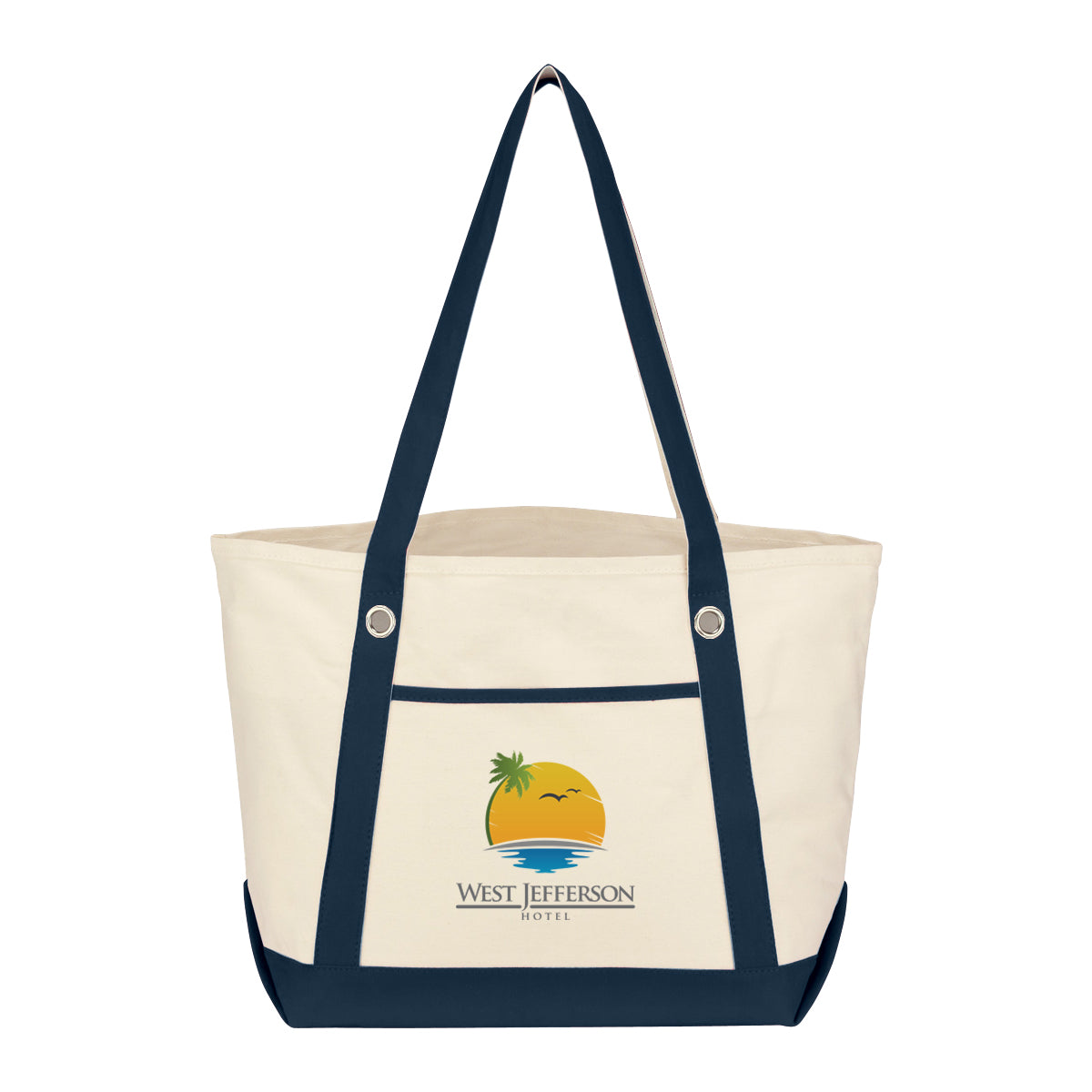 Medium Cotton Canvas Sailing Tote Bag, 12 oz - Colorbrite