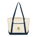 Medium Cotton Canvas Sailing Tote Bag, 12 oz - Embroidery