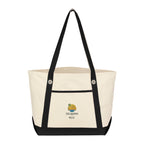 Medium Cotton Canvas Sailing Tote Bag, 12 oz - Embroidery