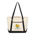 Medium Cotton Canvas Sailing Tote Bag, 12 oz Embroidery - Colorbrite