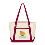 Medium Cotton Canvas Sailing Tote Bag, 12 oz Embroidery - Colorbrite