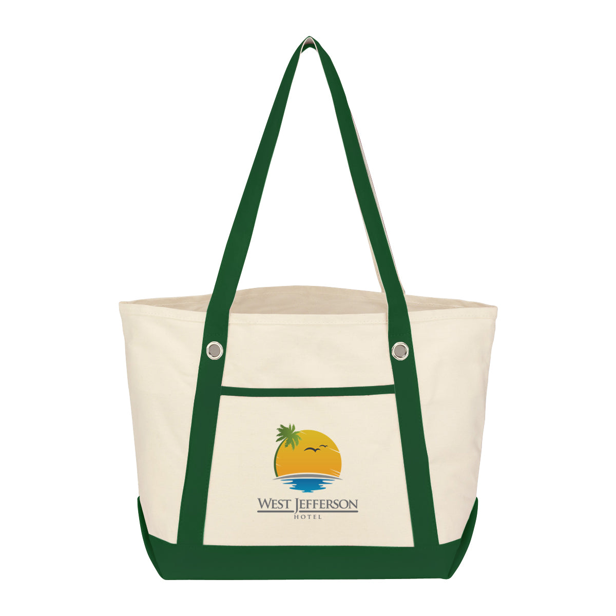 Medium Cotton Canvas Sailing Tote Bag, 12 oz Embroidery - Colorbrite