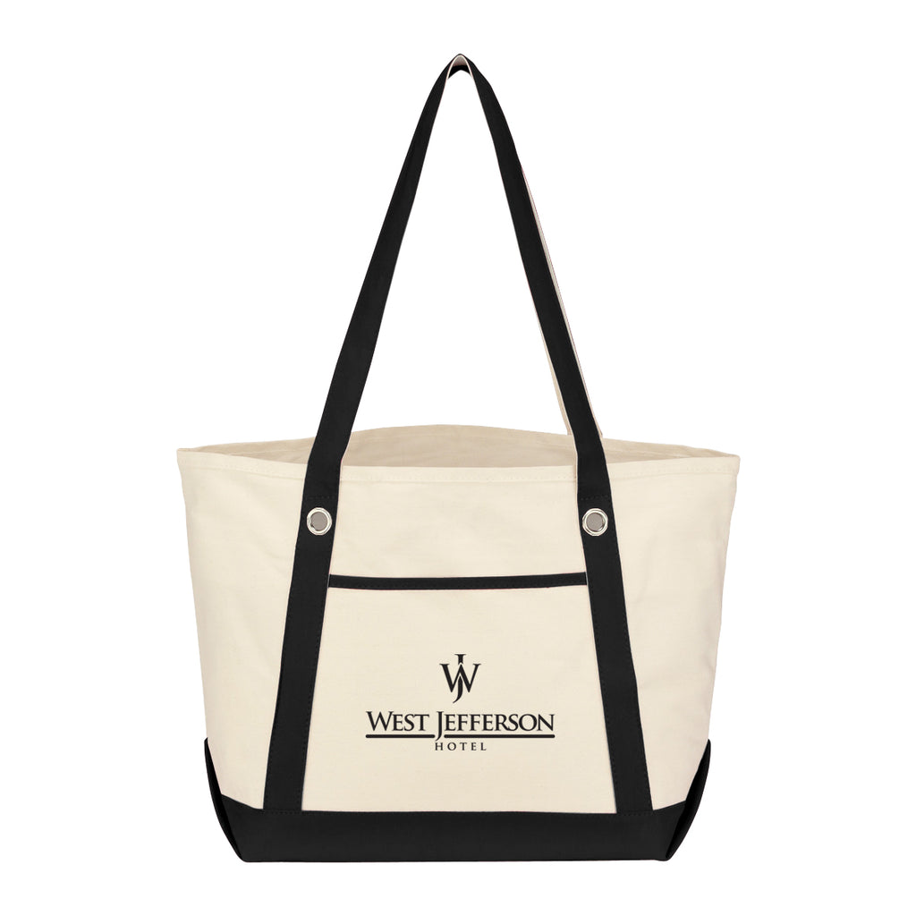 Medium Cotton Canvas Sailing Tote Bag, 12 oz - Silk Screen