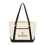 Medium Cotton Canvas Sailing Tote Bag, 12 oz - Silk Screen
