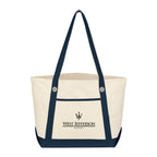 Medium Cotton Canvas Sailing Tote Bag, 12 oz - Silk Screen