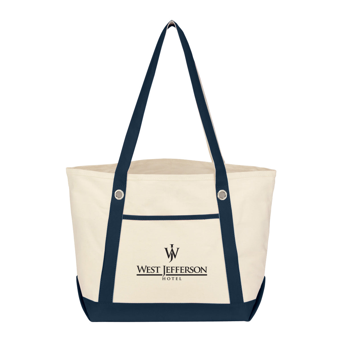 Medium Cotton Canvas Sailing Tote Bag, 12 oz - Silk Screen