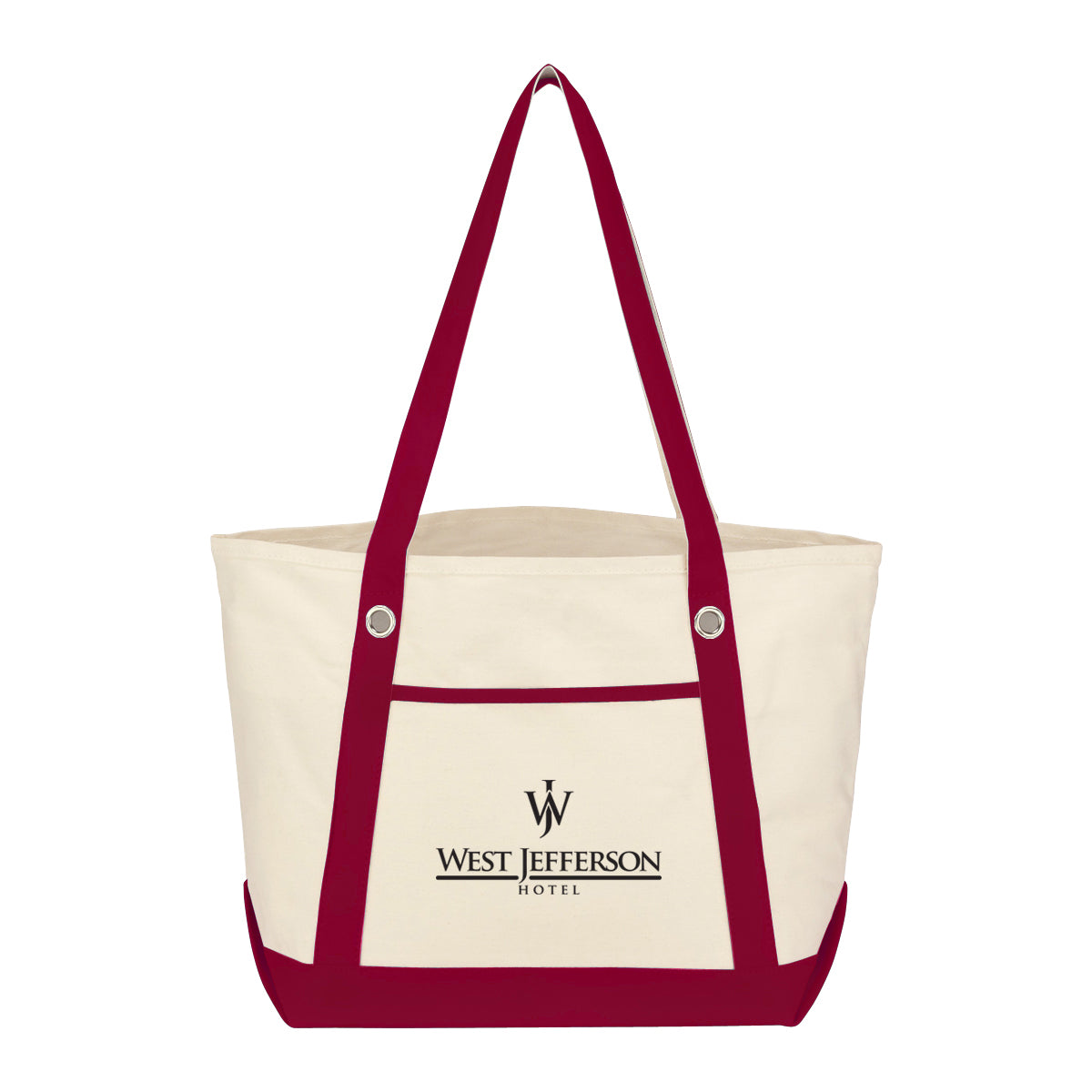 Medium Cotton Canvas Sailing Tote Bag, 12 oz - Silk Screen
