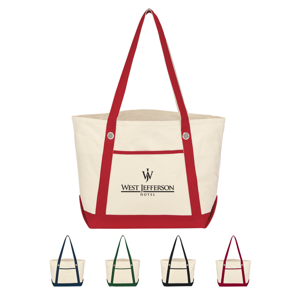 Medium Cotton Canvas Sailing Tote Bag, 12 oz
