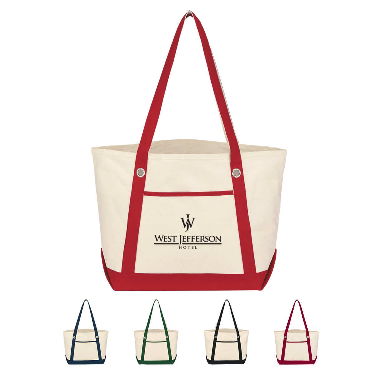 Medium Cotton Canvas Sailing Tote Bag, 12 oz