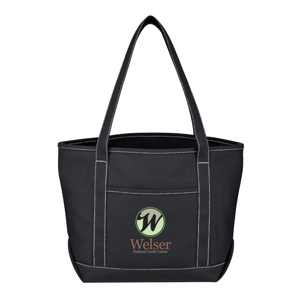 Medium Cotton Canvas Yacht Tote Bag, 24 oz - Colorbrite