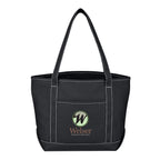 Medium Cotton Canvas Yacht Tote Bag, 24 oz Embroidery - Colorbrite