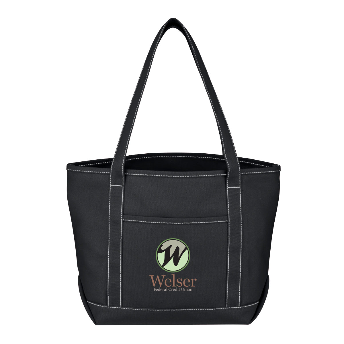 Medium Cotton Canvas Yacht Tote Bag, 24 oz Embroidery - Colorbrite