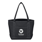 Medium Cotton Canvas Yacht Tote Bag, 24 oz - Silk Screen