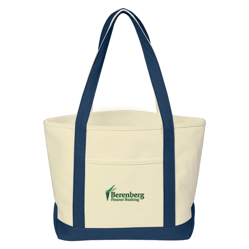 Medium Starboard Recycled Cotton Canvas Tote, 24 oz Embroidery - Embroidery