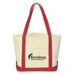 Medium Starboard Recycled Cotton Canvas Tote, 24 oz - Red - Silk Screen