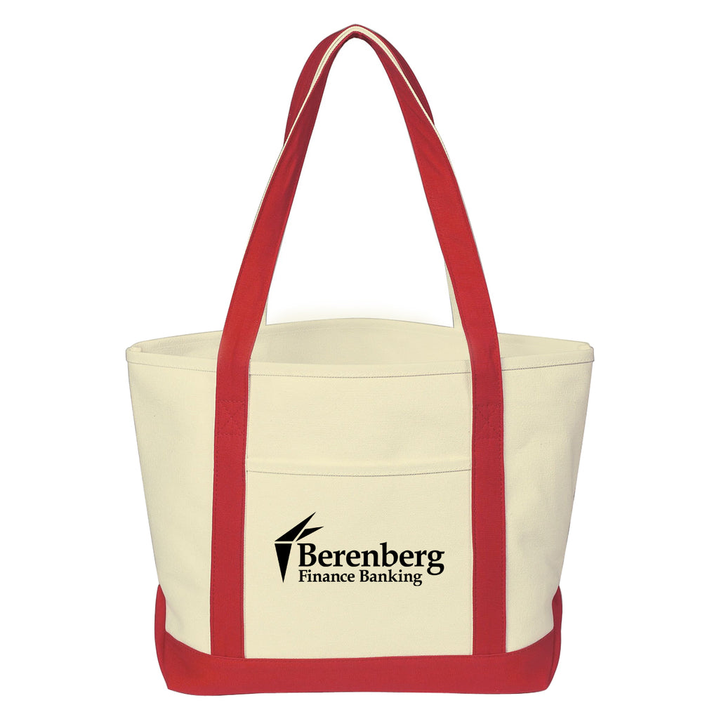 Medium Starboard Recycled Cotton Canvas Tote, 24 oz - Silk Screen
