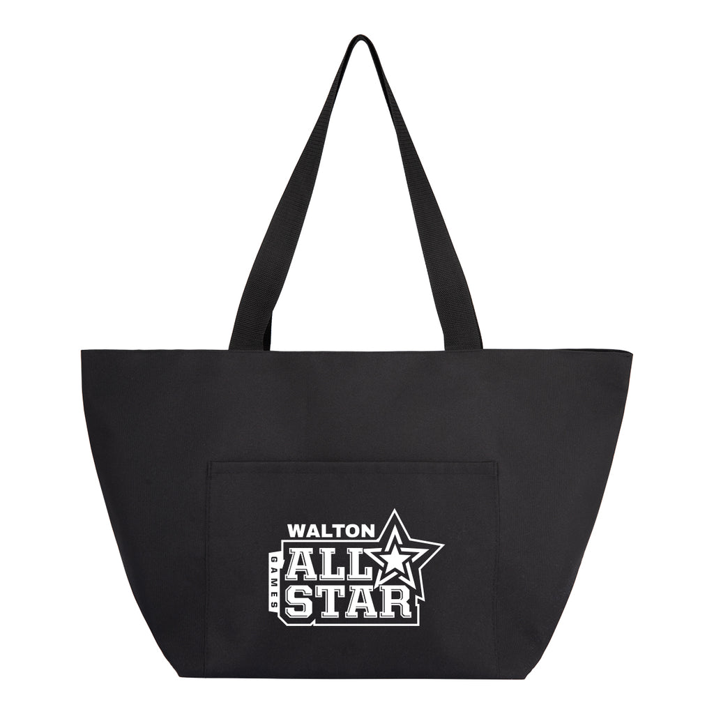 Mega Haul Tote Bag in Recycled PET - Black - Silk Screen