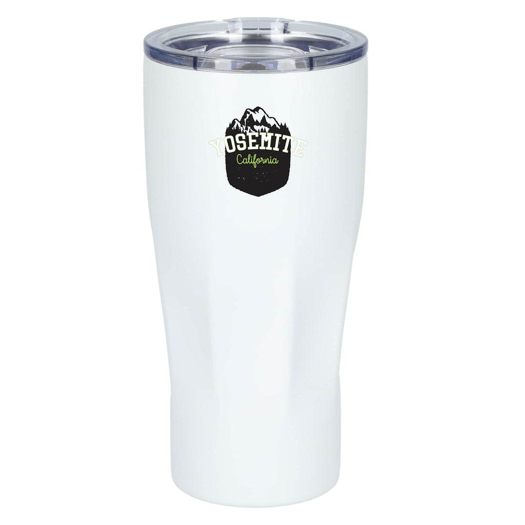 Mega Victor Ribbed Recycled Tumbler, 30 oz Full Color - White - Front 2