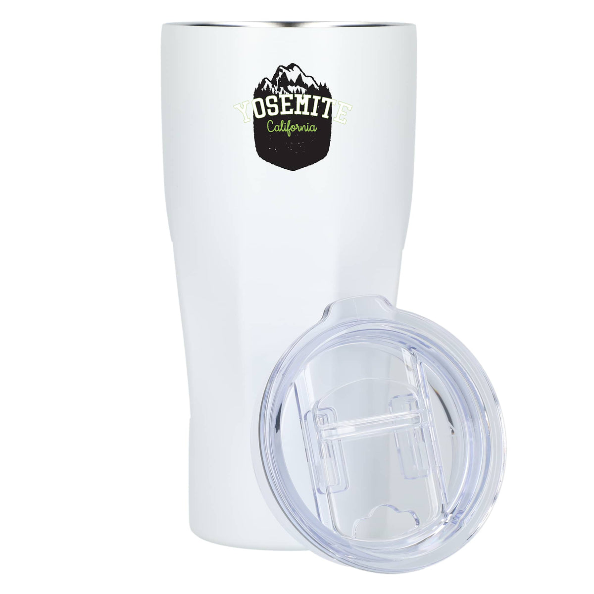 Mega Victor Ribbed Recycled Tumbler, 30 oz Full Color - White - Front 4