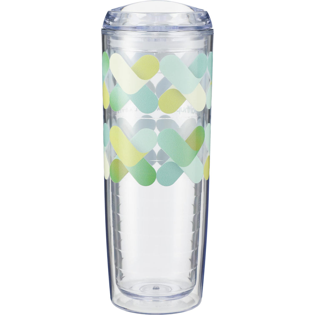 Mega Vortex Double Wall Acrylic Tumbler, 24 oz Full Color - Clear - Back
