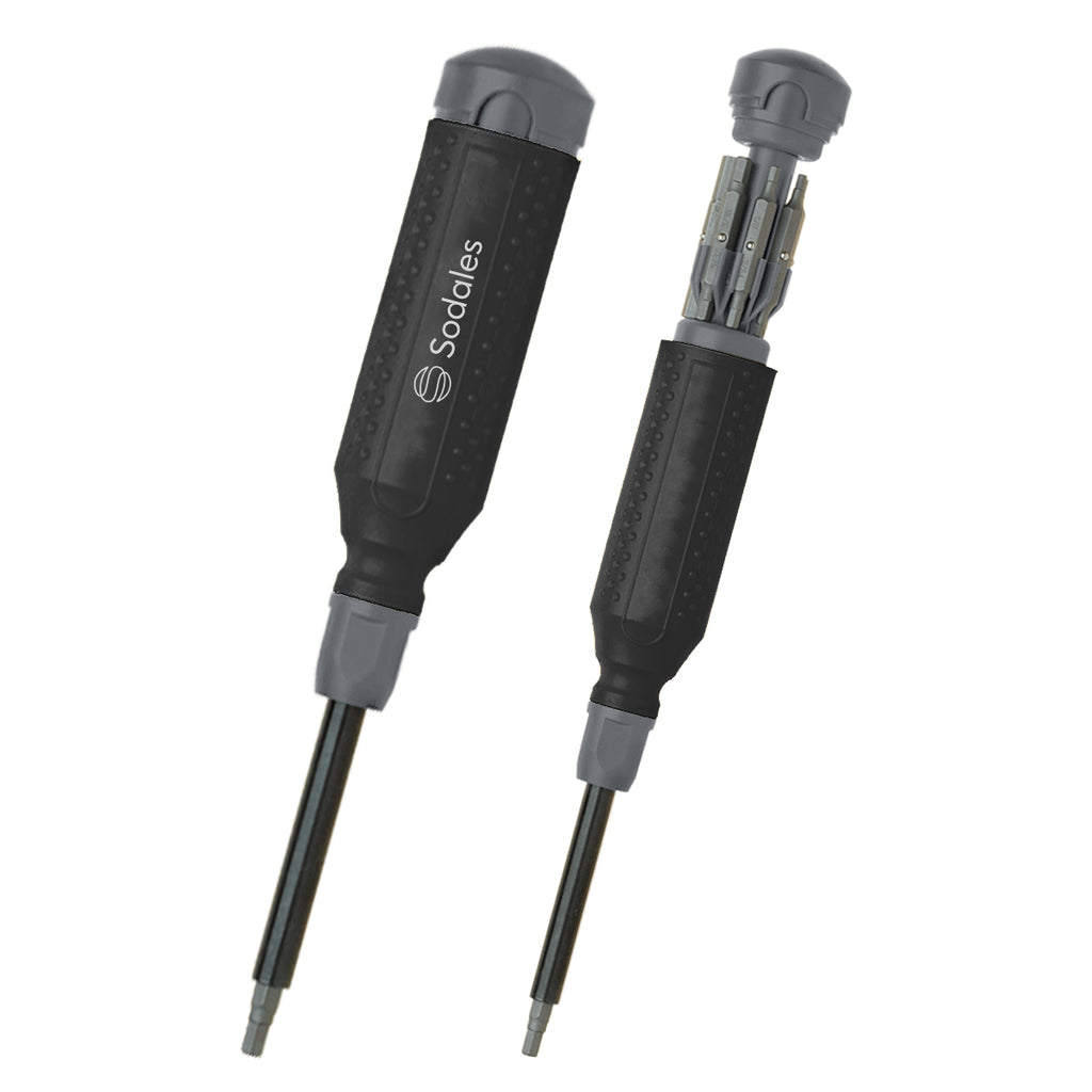 MegaPro Hex Multi-Bit Screwdriver, 15 Bits - Gray - Printed