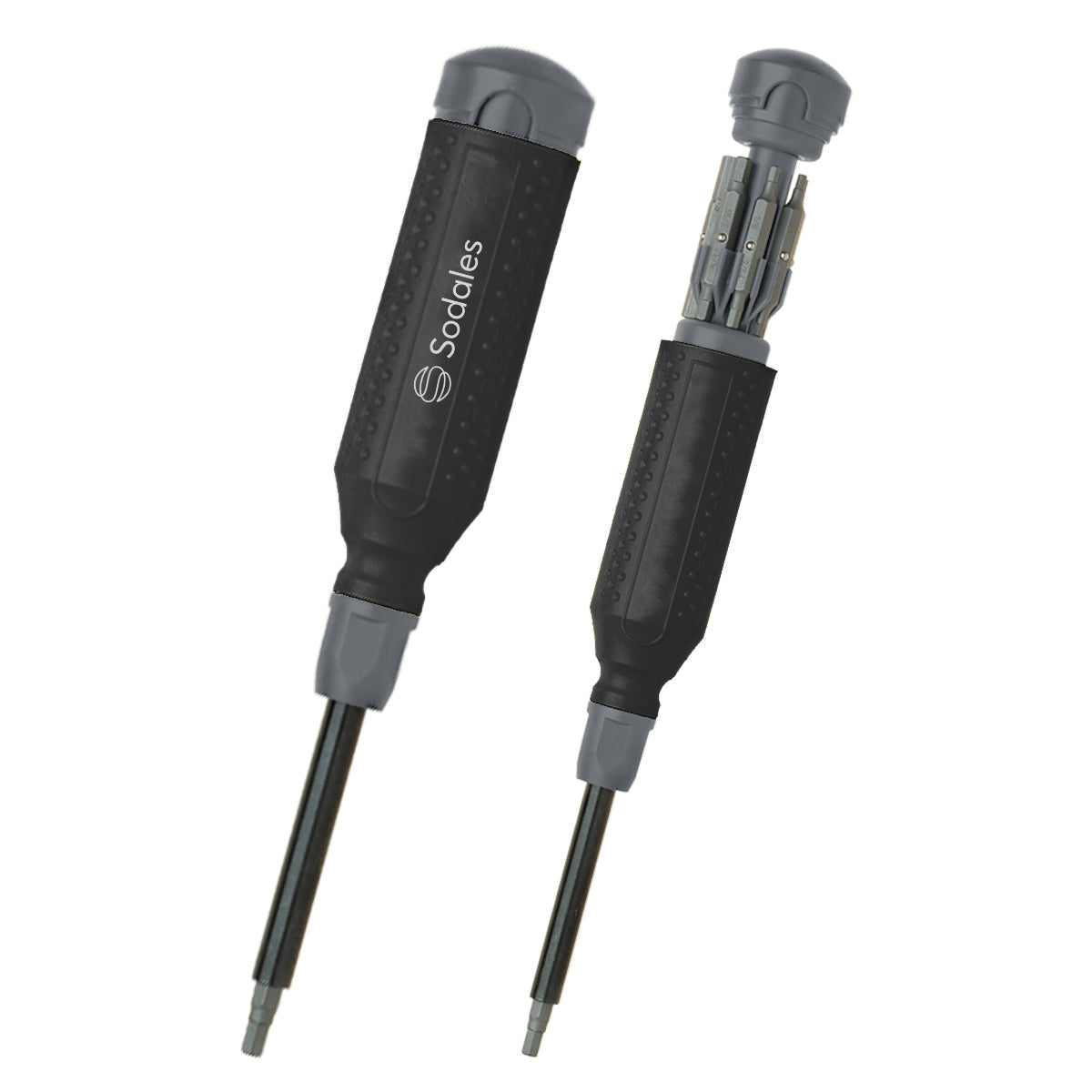 MegaPro Hex Multi-Bit Screwdriver, 15 Bits - Gray - Printed