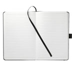 Mela Apple Leather Hardcover Journal, 5.5 x 8.5 Inches Debossing - Black - Front 4