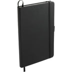Mela Apple Leather Hardcover Journal, 5.5 x 8.5 Inches Debossing - Black - Right Angle 2