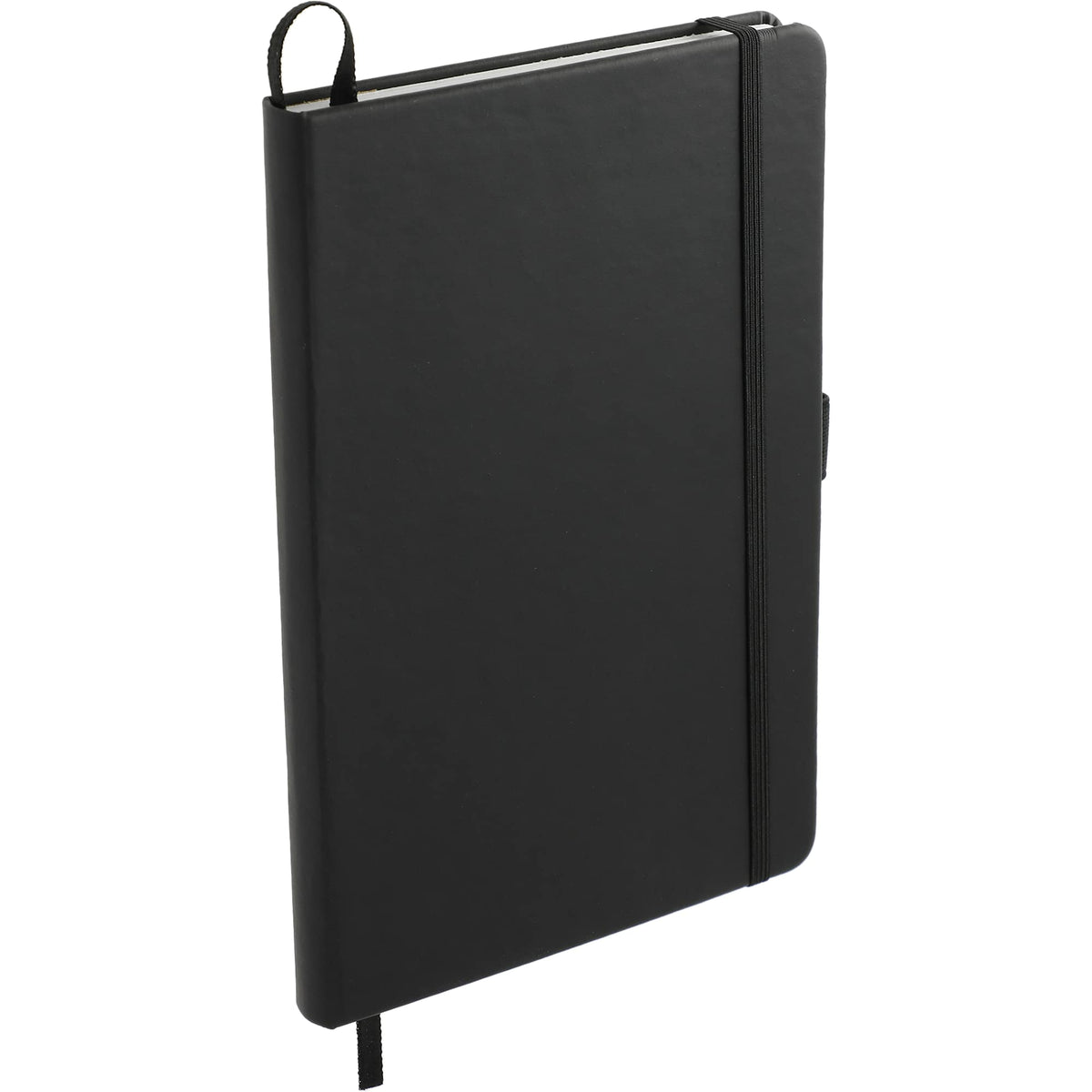 Mela Apple Leather Hardcover Journal, 5.5 x 8.5 Inches Debossing - Black - Right Angle 2