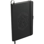 Mela Apple Leather Hardcover Journal, 5.5 x 8.5 Inches Debossing - Black - Right Angle