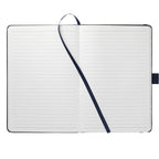 Mela Apple Leather Hardcover Journal, 5.5 x 8.5 Inches Debossing - Navy - Front 4