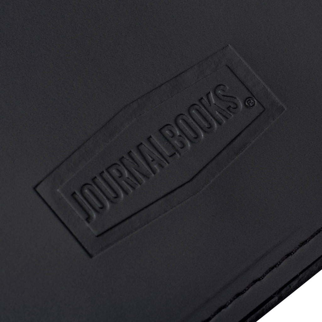 Mela Refillable Apple Leather Journal, 7 x 10 Inches - Black - Detail