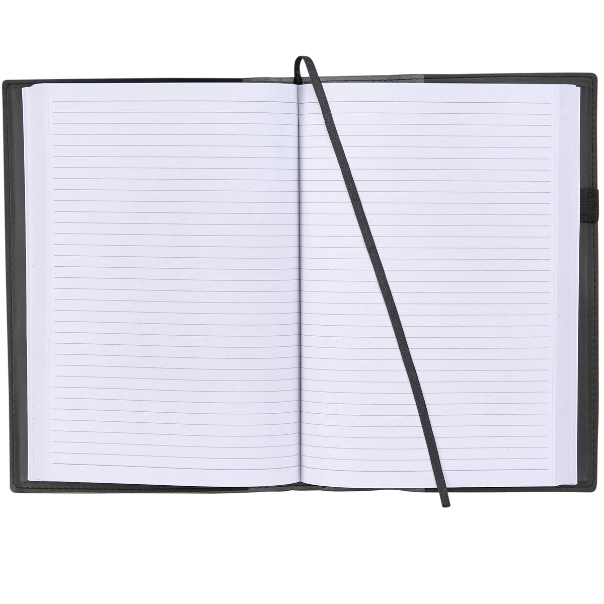 Mela Refillable Apple Leather Journal, 7 x 10 Inches - Black - Front 2
