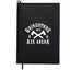 Mela Refillable Apple Leather Journal, 7 x 10 Inches - Black - Front