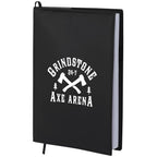 Mela Refillable Apple Leather Journal, 7 x 10 Inches - Black - Left Angle