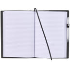 Mela Refillable Apple Leather Journal, 7 x 10 Inches Debossing - Black - Front 3