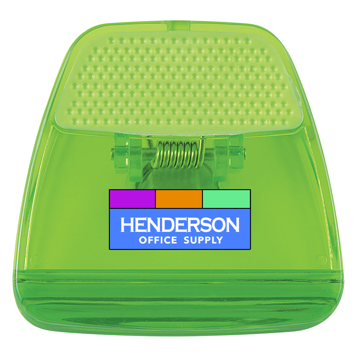 Memo Clip with a Magnet - Lime Green - Full Color