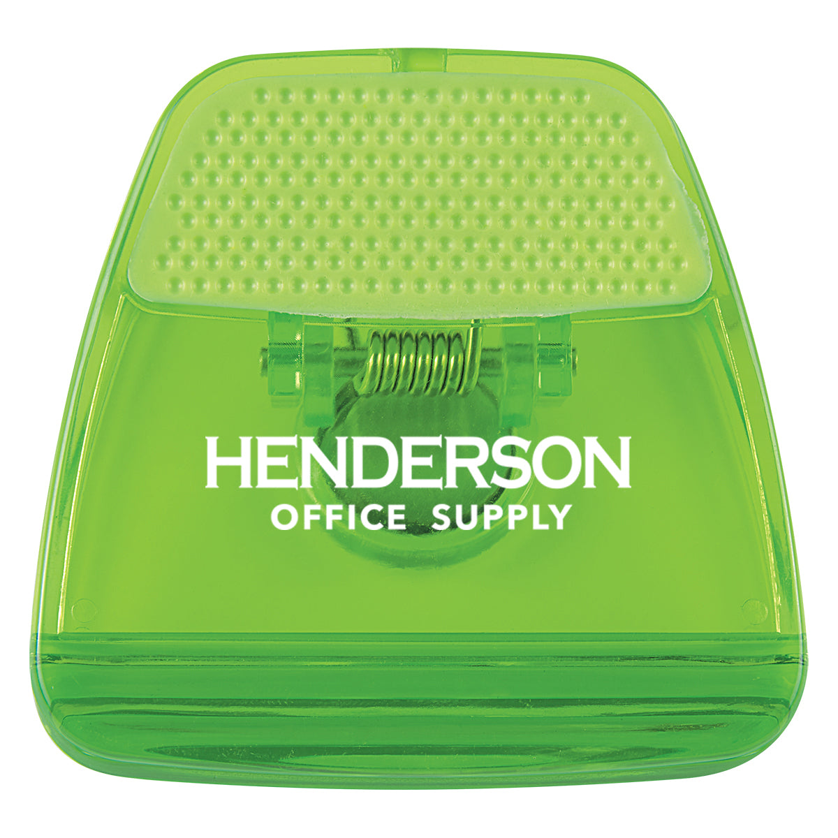 Memo Clip with a Magnet - Lime Green - Silk Screen