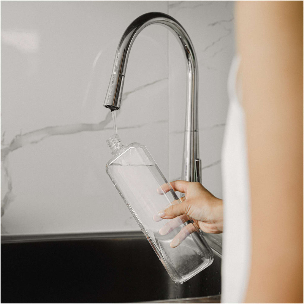 memobottle Slim Flat Water Bottle, 15 oz - Clear - Front Lifestyle 2