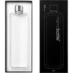 memobottle Slim Flat Water Bottle, 15 oz - Clear - Front Packaging