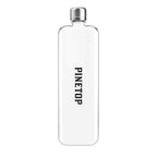 memobottle Slim Flat Water Bottle, 15 oz - Clear - Front